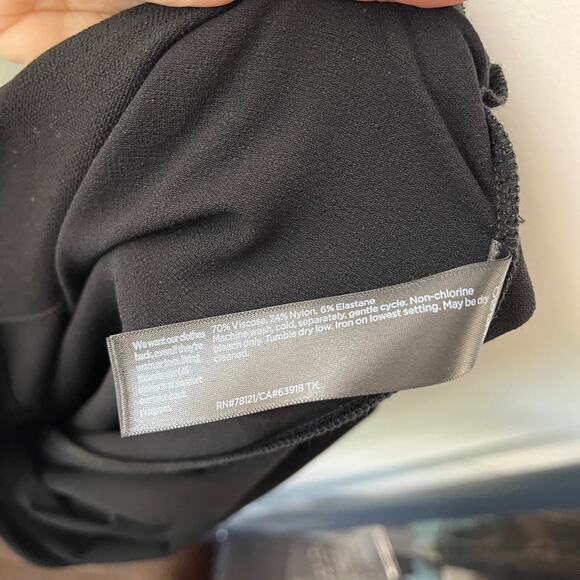 Eileen Fisher Women's Skirt Size XL Black Washable Stretch Crepe Slim Fit - Picture 6 of 7